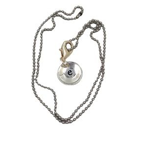 b*charmed Stamped Circle Letter “e” charm/Pendant necklace